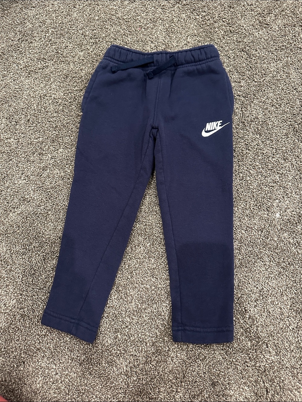 Nike Kids Navy Sweat Joggers with White Logo